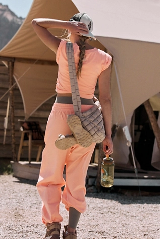 Free People Hot Shot Crossover Set Pastel Peach