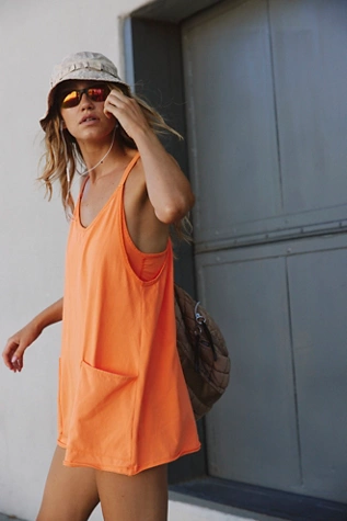 Free People Hot Shot Mini Dress Blood Orange