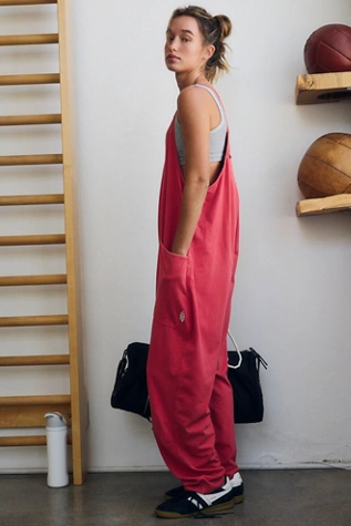 Free People Hot Shot Onesie Victory Red