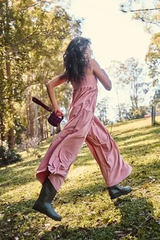 Free People Hot Shot Strappy Onesie Petal