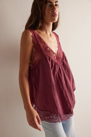 Free People Lacey Essential Tunic Rhodendron