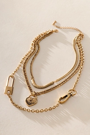 Free People Last Call Layered Necklace Gold