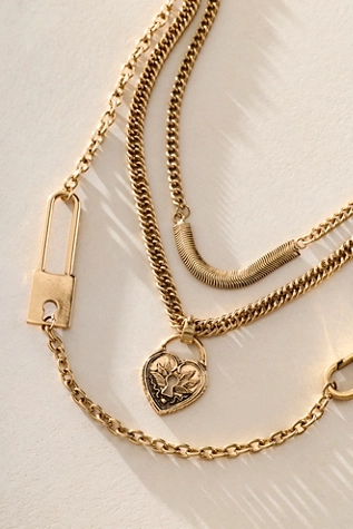 Free People Last Call Layered Necklace Gold