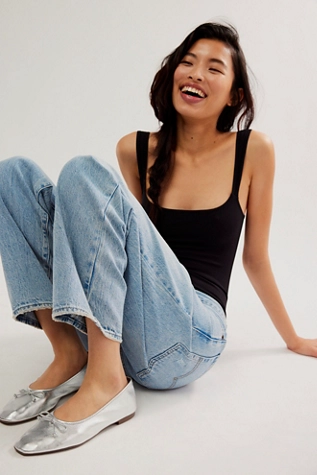 Free People Levi's Baggy Dad Jeans Fan Flare