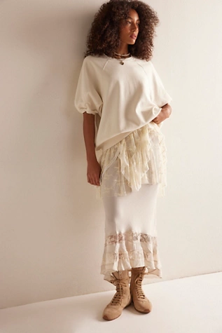 free people Long Lost Lover Half Slip Tea