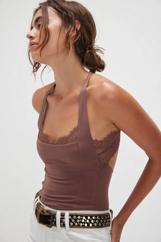 Free People Looking Good Cami Darling Cocoa