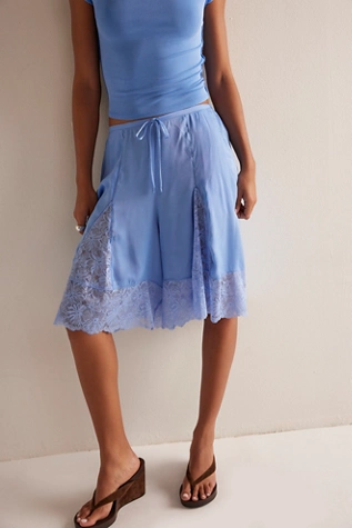 Free People Made You Look Shorts Blue Vista