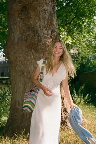 free people Me And You Midi Slip Clean Ivory