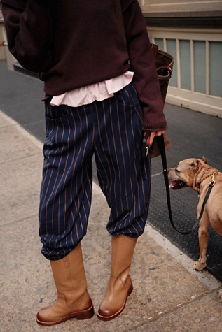 Free People Nice Choice Pull-On Pants Pinstripe