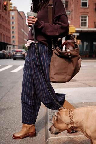 Free People Nice Choice Pull-On Pants Pinstripe