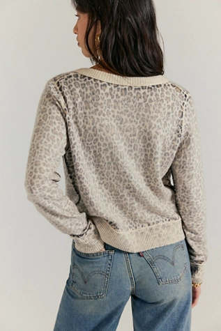 Free People Nocturnal Patterned Cardi Tea Combo