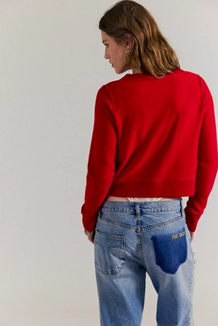 Free People Nocturnal Solid Cardi Valiant Poppy