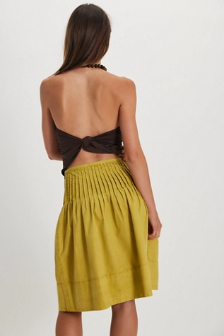 Free People Peyton Pintuck Midi Skirt Snake Eyes