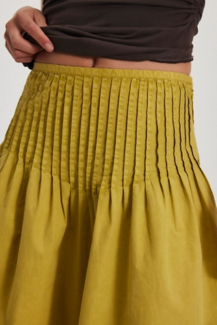 Free People Peyton Pintuck Midi Skirt Snake Eyes