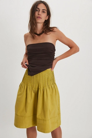 free people Peyton Pintuck Midi Skirt Snake Eyes
