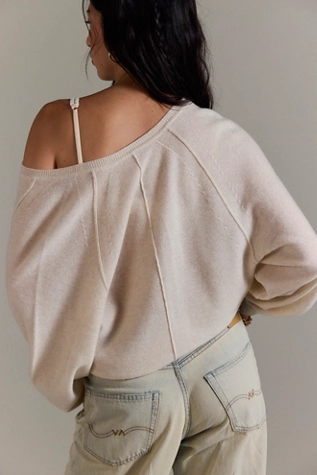 Free People Porta Cashmere Henley Pearl