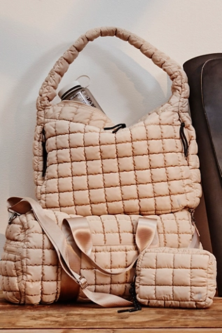Free People Quilted Carryall Bag Off White