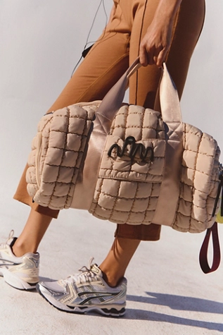 Free People Quilted Duffle Mineral