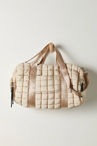 Free People Quilted Duffle Mineral