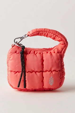 free people Quilted Micro Pouch Neon Coral