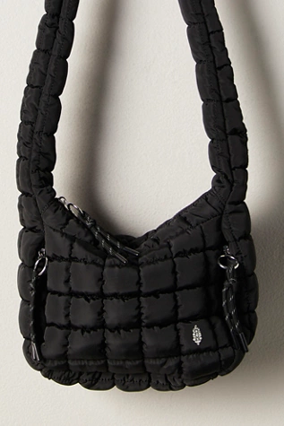 Free People Quilted Mini Carryall Sling Black