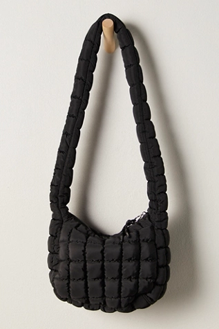 Free People Quilted Mini Carryall Sling Black