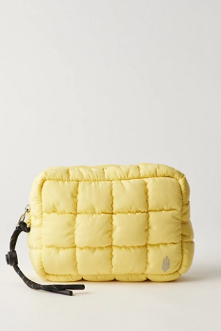 Free People Quilted Mini Case Sour Citrus