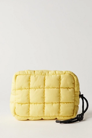 Free People Quilted Mini Case Sour Citrus