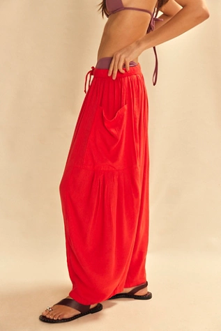 Free People Quinn Pants Fiery Red