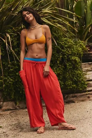 Free People Quinn Pants Fiery Red