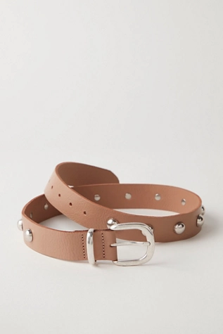 Free People Rhodes Stud Belt Mocha Mousse