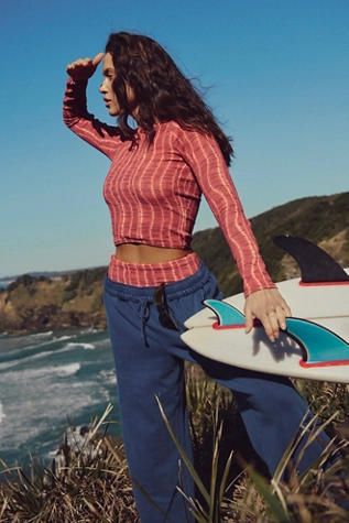 Free People Rhythm Long-Sleeve Surf Crop Sahara