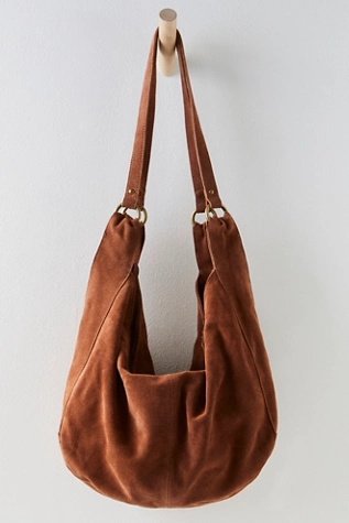 Free People Roma Suede Tote Bag Rust