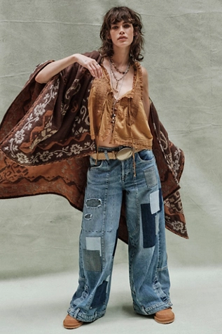 free people Rown Printed Duster Brown