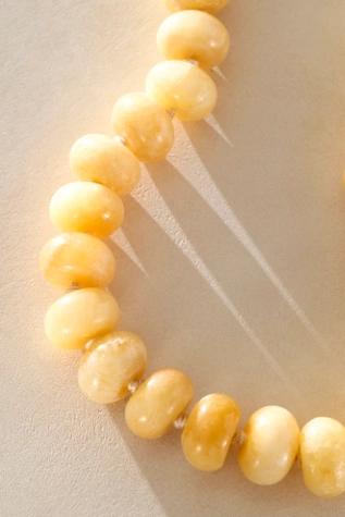Free People Sabina Stone Choker Yellow Jade