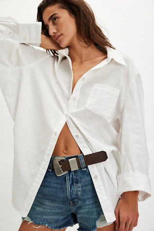 Free People Sabine Articulated Shirt Parchment