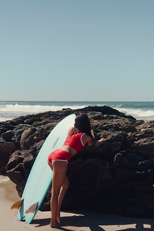 Free People Salt Gypsy Betty Surf Bottoms Red