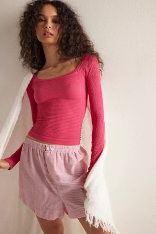 free people So Many Likes Long Sleeve Pink Peacock