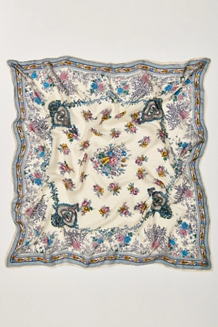 Free People So Silk Bandana Silky Heart Sky Blue