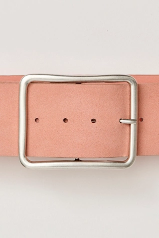 Free People Suede Hex Hip Belt Peach Fizz