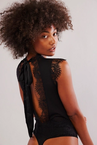 free people Sweet Nothings Bodysuit Black