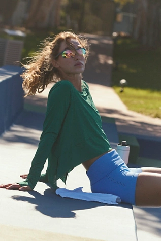 Free People Tempo Long Sleeve Tee Heritage Green