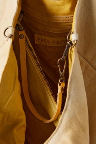 Free People Tivoli Leather Tote Bag Butter