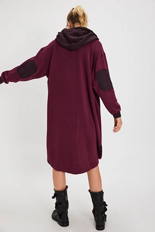 Free People Tomorrows Sweatshirt Cardigan Damson