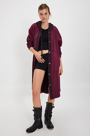 free people Tomorrows Sweatshirt Cardigan Damson