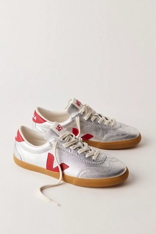 Free People Veja Volley Sneakers Silver Pepper