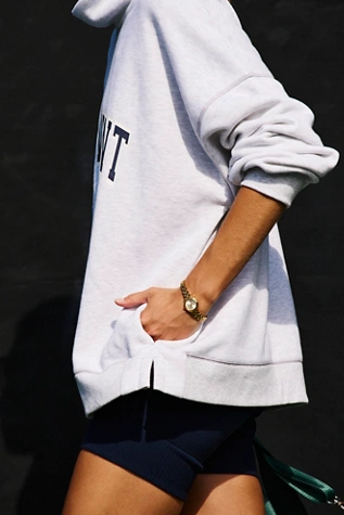 Free People Victory Set Heather Grey Navy Combo