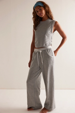Free People Wait A Minute Set Heather Grey Combo