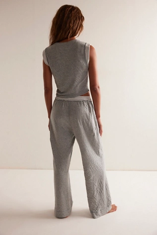 Free People Wait A Minute Set Heather Grey Combo