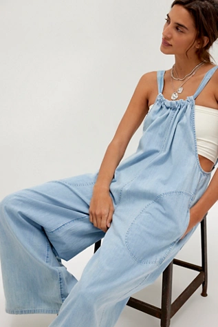 Free People We The Free Freebird Jumpsuit Zen Blue